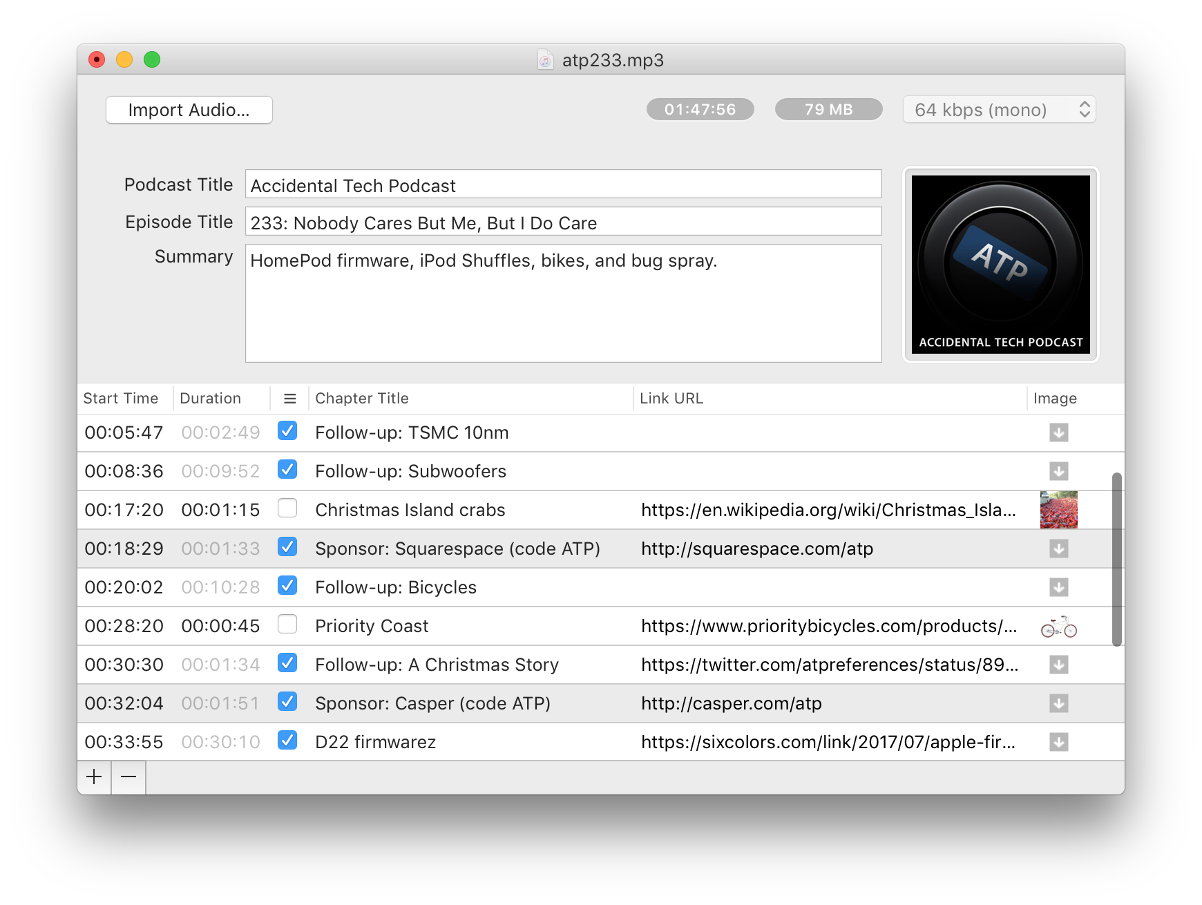 Preview image for Forecast: Podcast MP3 Encoder With Chapters