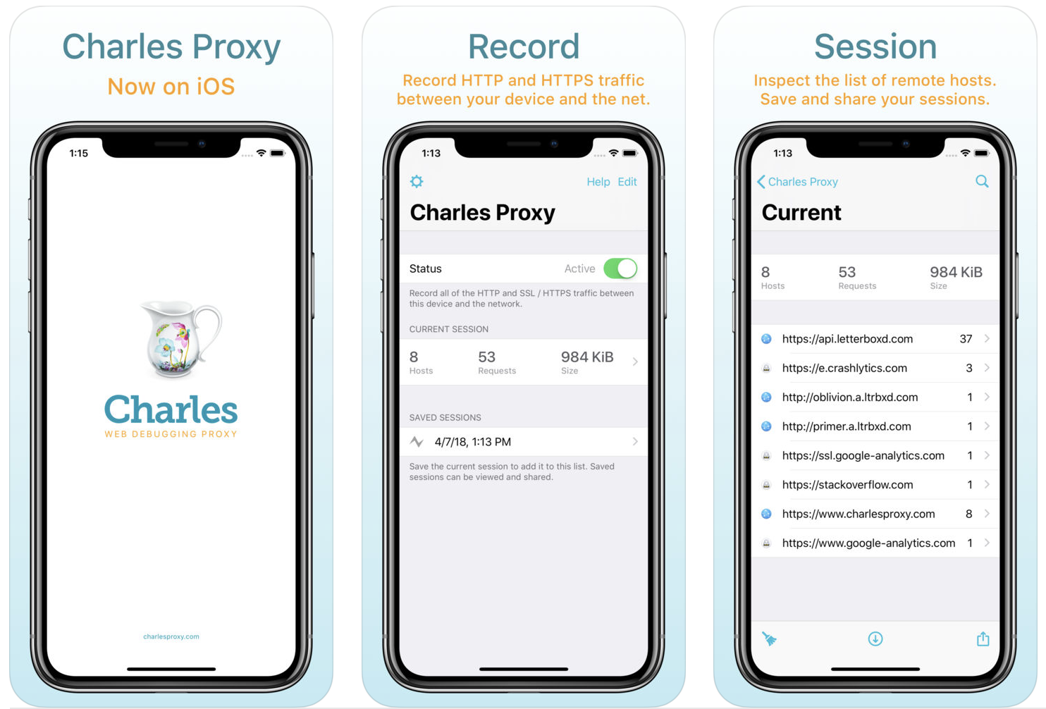 Preview image for Charles for iOS
