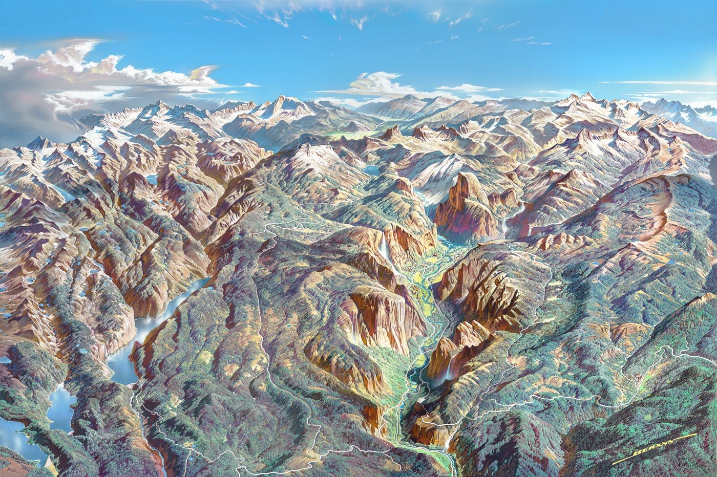 Preview image for Lovely Panoramic Paintings of US National Parks